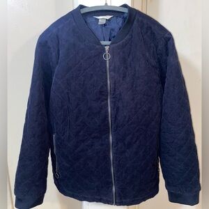 Christopher & Banks Dark Blue Quilted Jacket